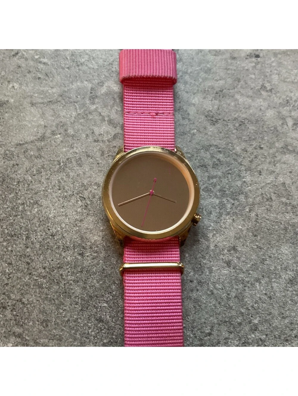-1- VO525 Quartz Womens Watch 40mm Rose Gold Tone Case Mirror Dial Pink Band A12